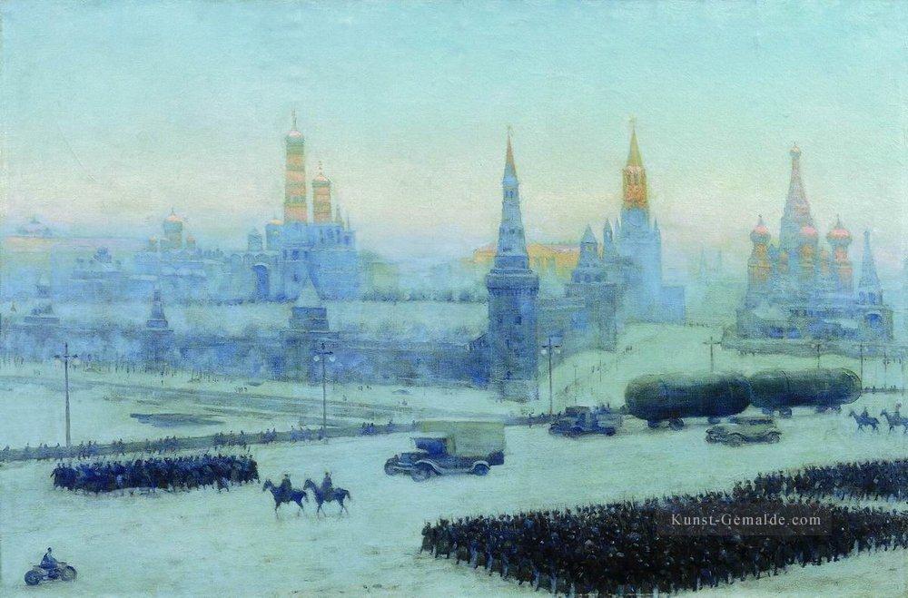 moskau morgen 1942 Konstantin Yuon Russisch Ölgemälde